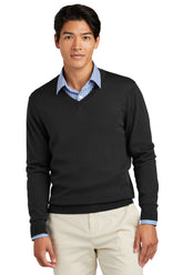 Brooks Brothers® Washable Merino V-Neck Sweater - Deep Black - XS