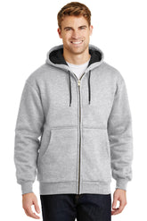 CornerStone® Heavyweight Full-Zip Hooded Sweatshirt with Thermal Lining - Athletic Heather - XS