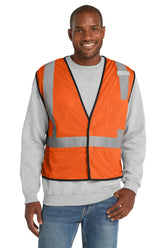 CornerStone® ANSI 107 Class 2 Economy Mesh One-Pocket Vest - Safety Orange - S/M