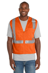 CornerStone® ANSI 107 Class 2 Mesh Zippered Vest - Safety Orange - S/M