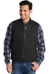 CornerStone® Washed Duck Cloth Vest - Black - XS