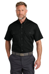 CornerStone® Short Sleeve Select Ripstop Shirt - Black - XS