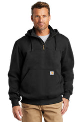 Carhartt® Rain Defender® Paxton Heavyweight Hooded Zip Mock Sweatshirt - Black - S