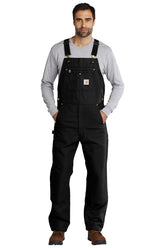 Carhartt® Duck Unlined Bib Overalls - Black - 3030