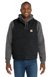 Carhartt® Sherpa-Lined Mock Neck Vest - Black - S
