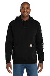 Carhartt® Midweight Hooded Logo Sweatshirt - Black - S