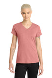 District® Women’s Perfect Blend® CVC V-Neck Tee - Blush Frost - 3XL