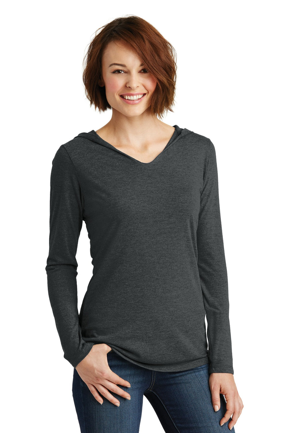 District ® Women’s Perfect Tri ® Long Sleeve Hoodie - Black Frost - XS