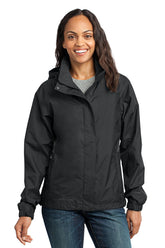 Eddie Bauer® Women's Rain Jacket - Black/ Steel Grey - XS