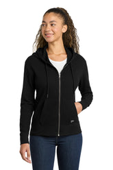 New Era® Women's Thermal Full-Zip Hoodie - Black - XS