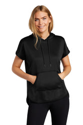 New Era ® Women's Performance Terry Short Sleeve Hoodie - Black - XS
