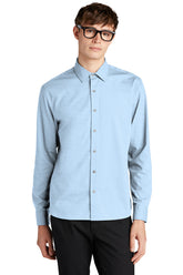Mercer+Mettle® Long Sleeve Stretch Woven Shirt - Air Blue End On End - XS