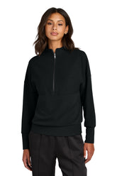 Mercer+Mettle® Women's Linear Texture 1/4-Zip - Deep Black - XS