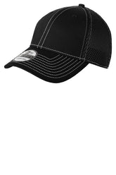 New Era® - Stretch Mesh Contrast Stitch Cap - Black/ White - S/M