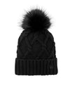 New Era® Faux Fur Pom Beanie - Black - OSFA