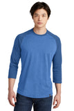 New Era ® Heritage Blend 3/4-Sleeve Baseball Raglan Tee - Royal/ Royal Heather - XS