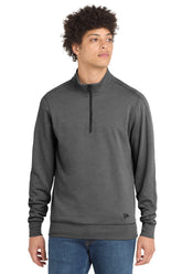 New Era ® Tri-Blend Fleece 1/4-Zip Pullover - Black Heather - XS