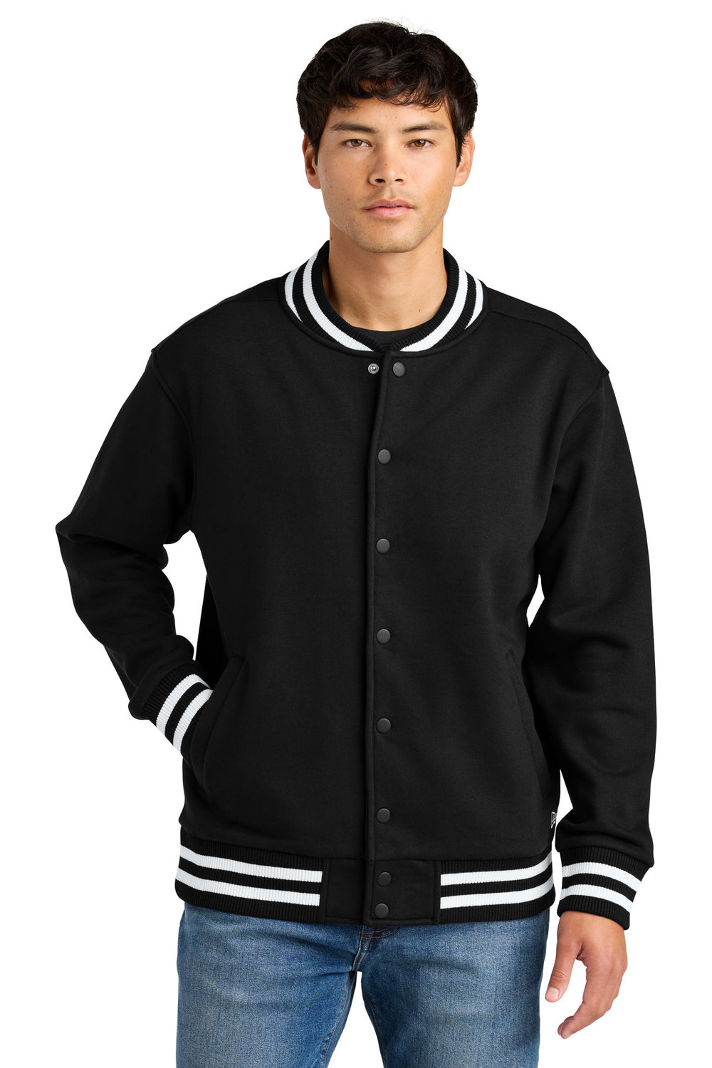 New Era® Varsity Heavyweight Fleece Jacket - Black - XS