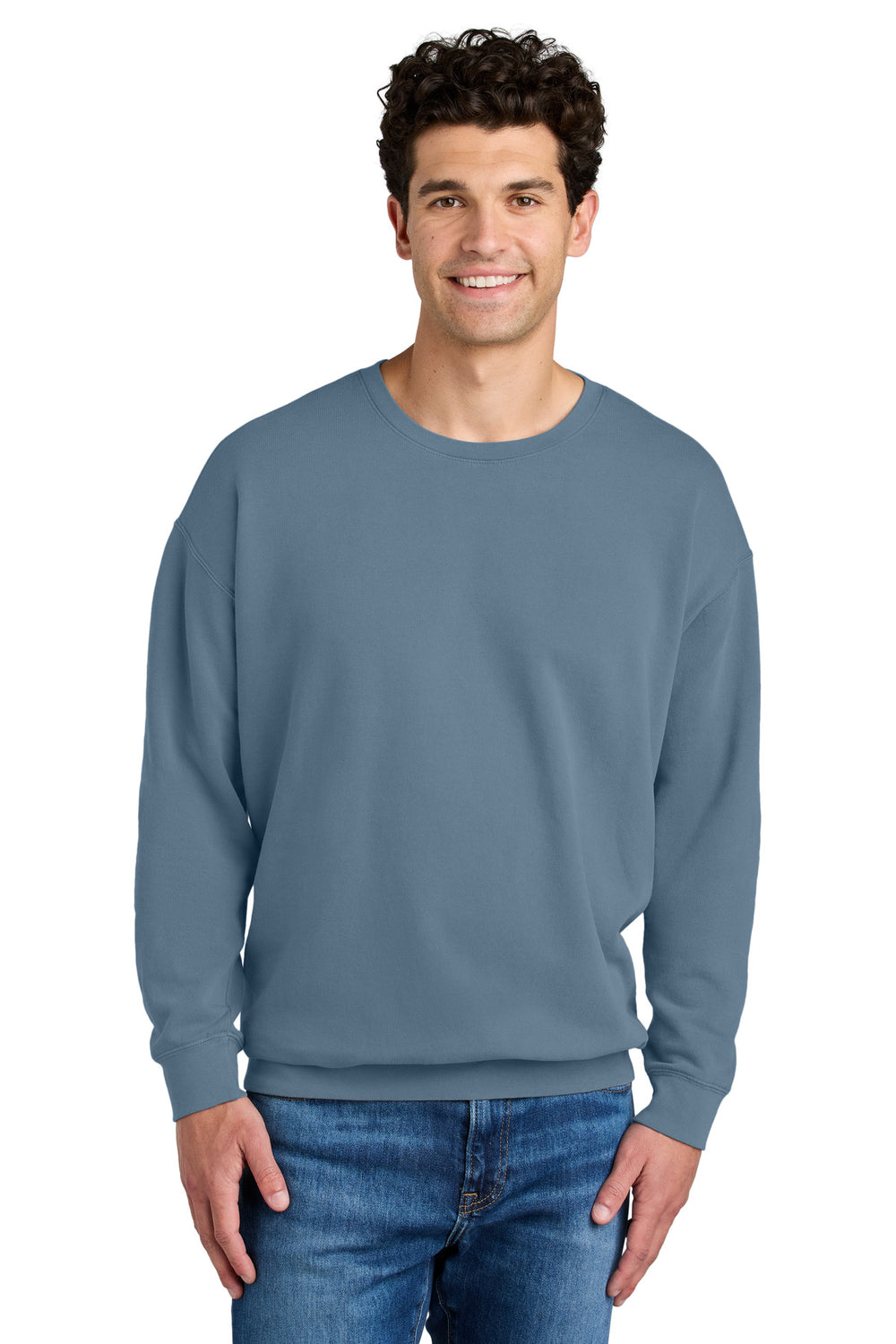 Comfort Colors® Lightweight Crewneck Sweatshirt - Blue Jean - S