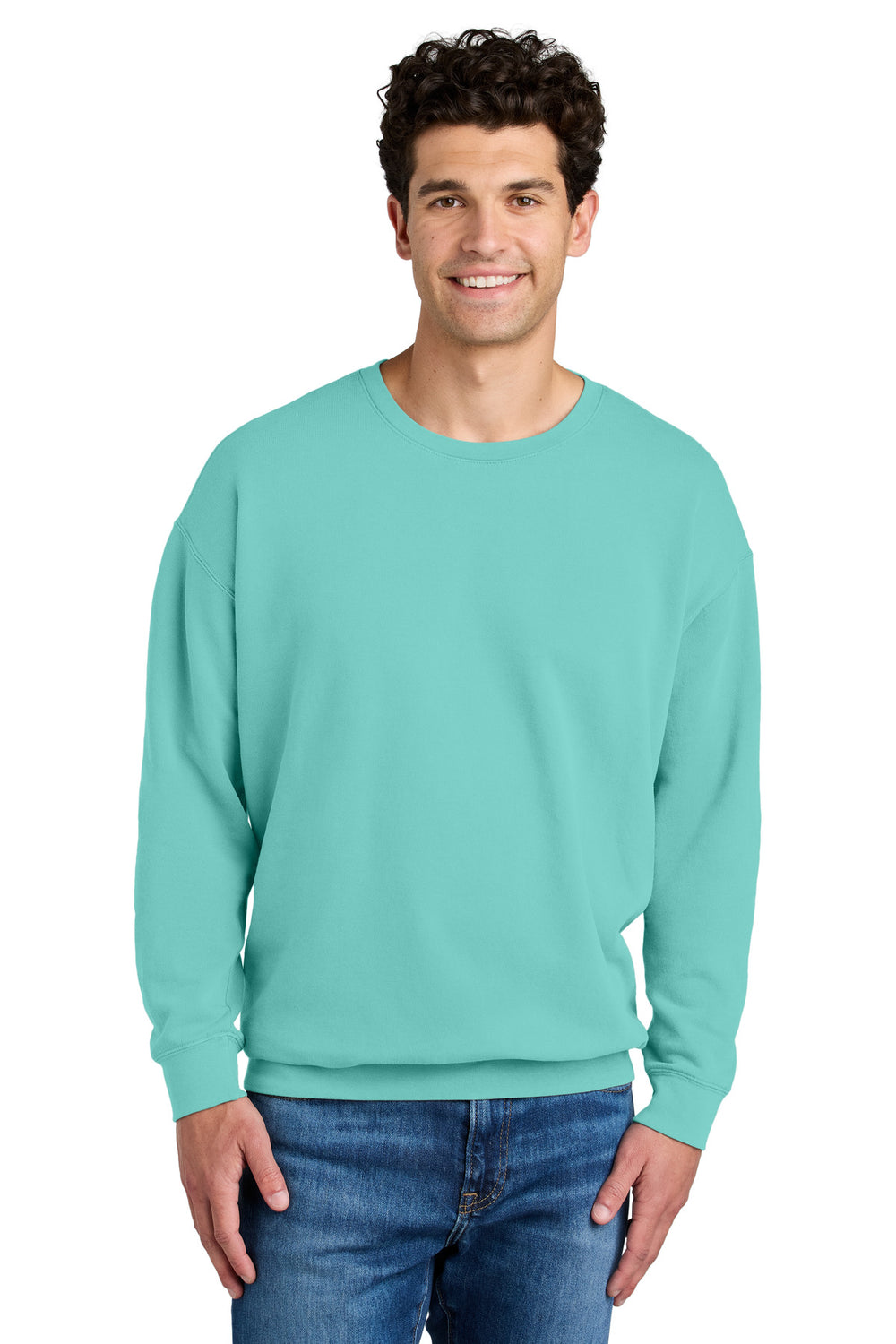 Comfort Colors® Lightweight Crewneck Sweatshirt - Chalky Mint - S