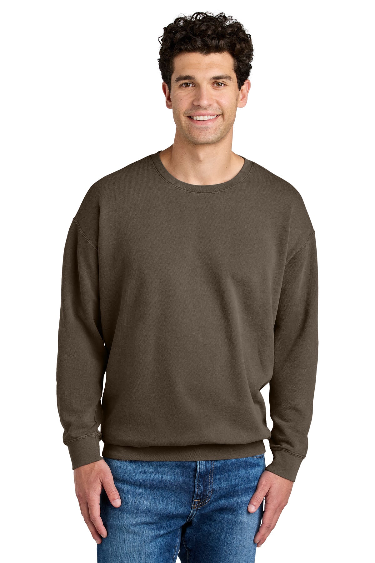 Comfort Colors® Lightweight Crewneck Sweatshirt - Espresso - 2XL