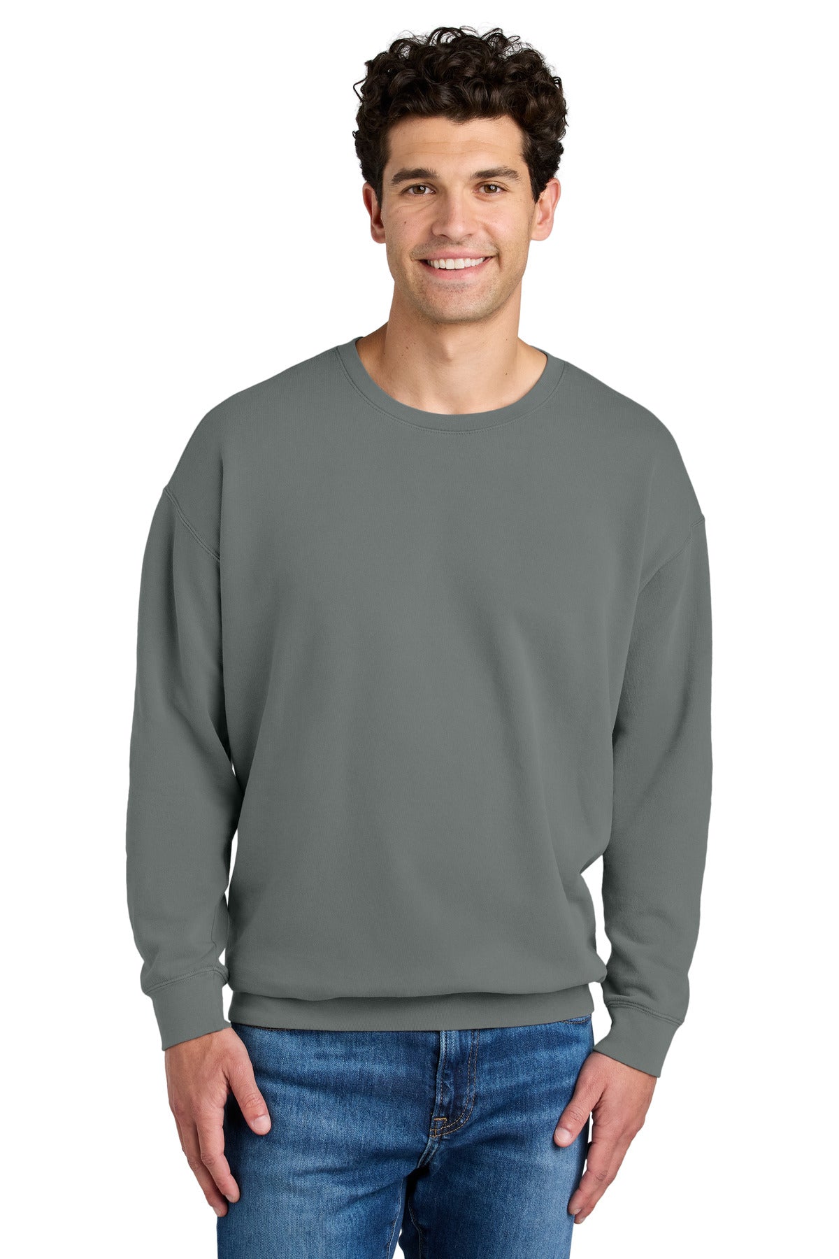 Comfort Colors® Lightweight Crewneck Sweatshirt - Grey - S