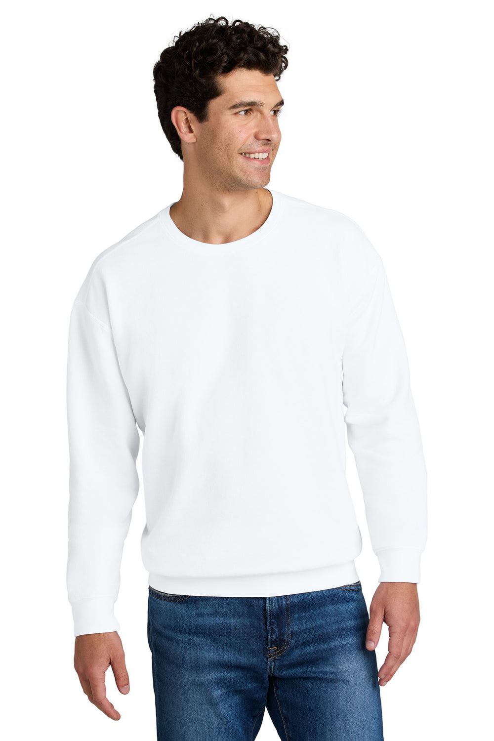 Comfort Colors® Lightweight Crewneck Sweatshirt - White - S
