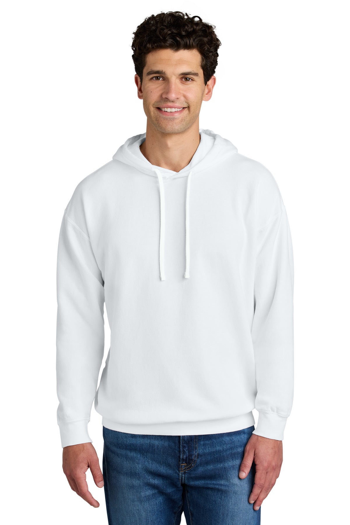 Comfort Colors® Lightweight Hooded Sweatshirt - White - S
