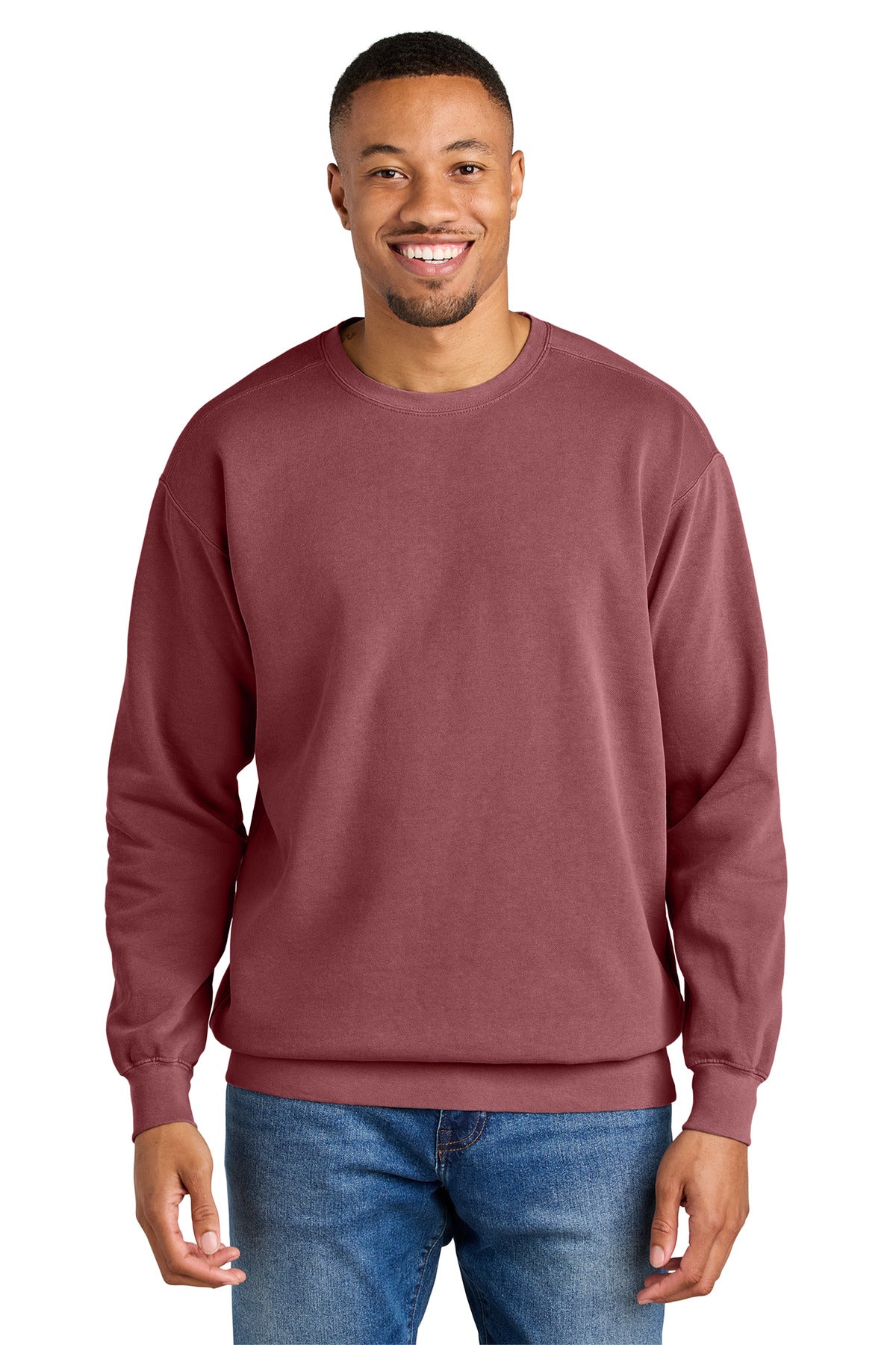 Comfort Colors® Ring Spun Crewneck Sweatshirt - Crimson - S