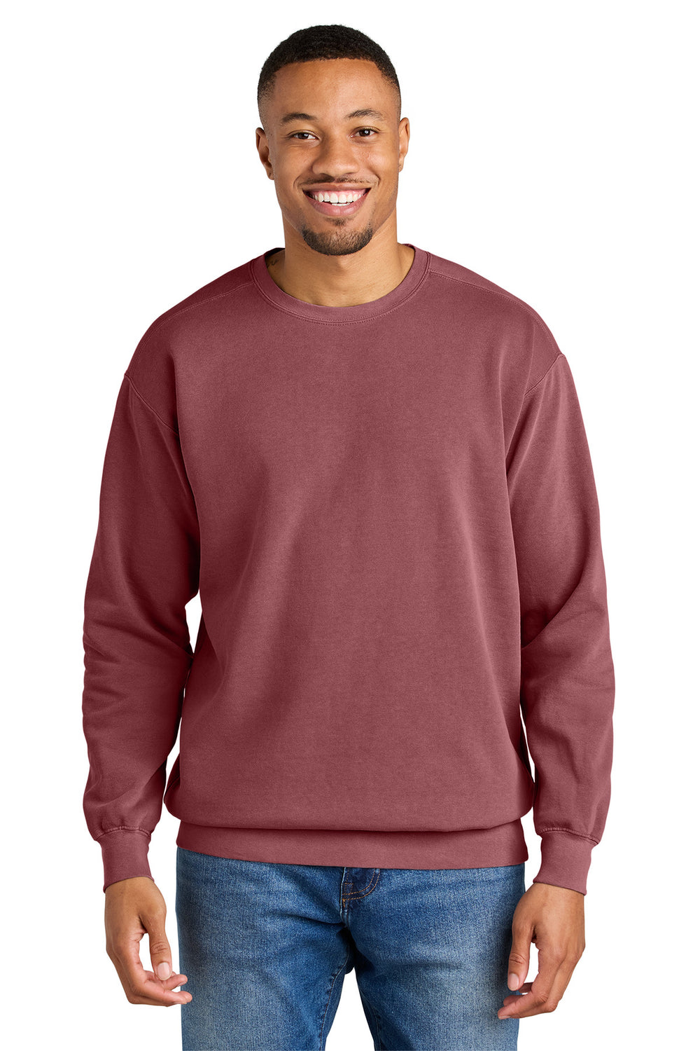 Comfort Colors® Ring Spun Crewneck Sweatshirt - Crimson - S