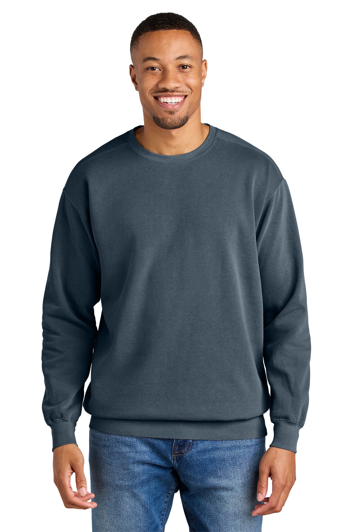 Comfort Colors® Ring Spun Crewneck Sweatshirt - Denim - S
