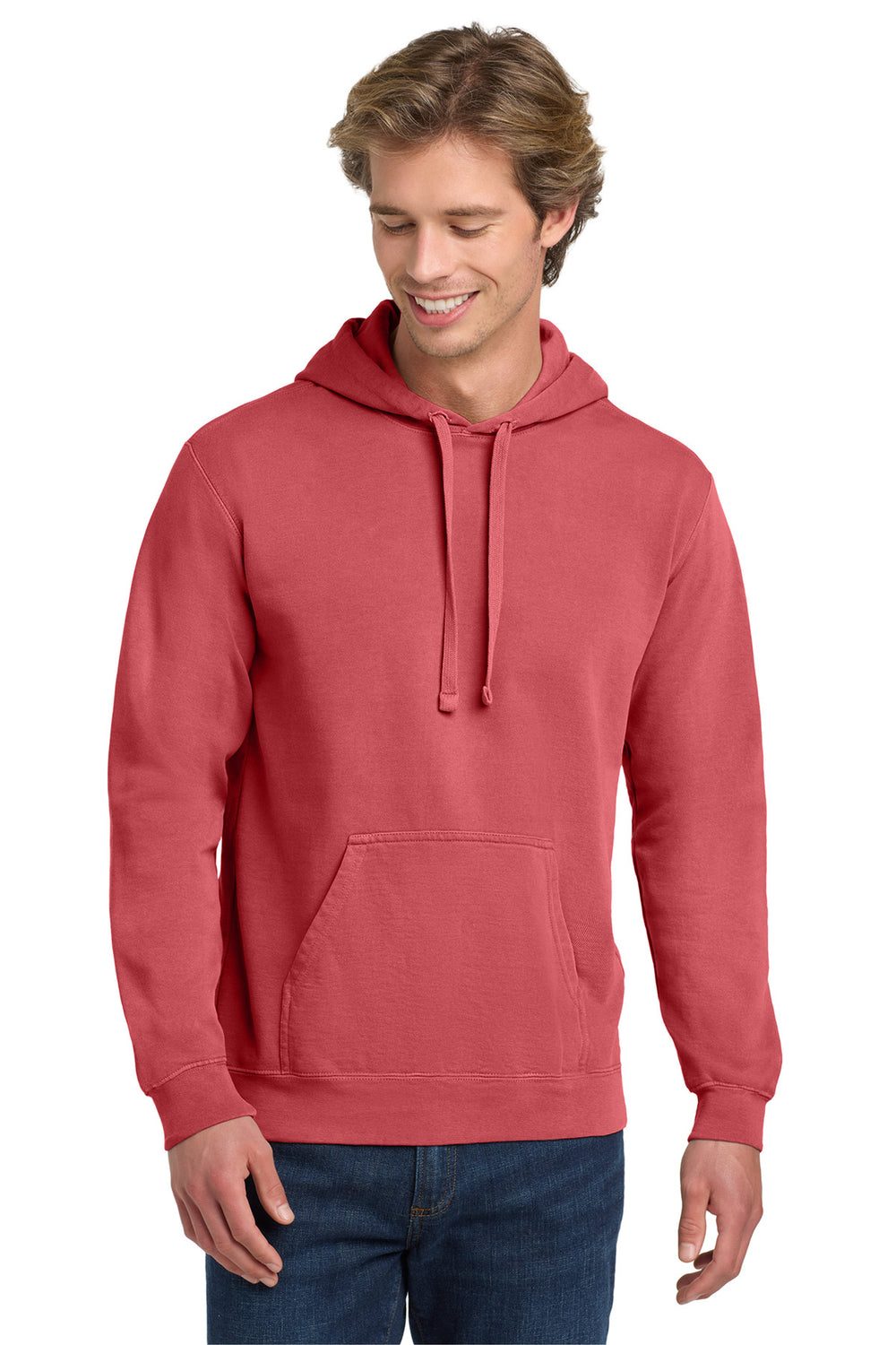 Comfort Colors® Ring Spun Hooded Sweatshirt - Crimson - S