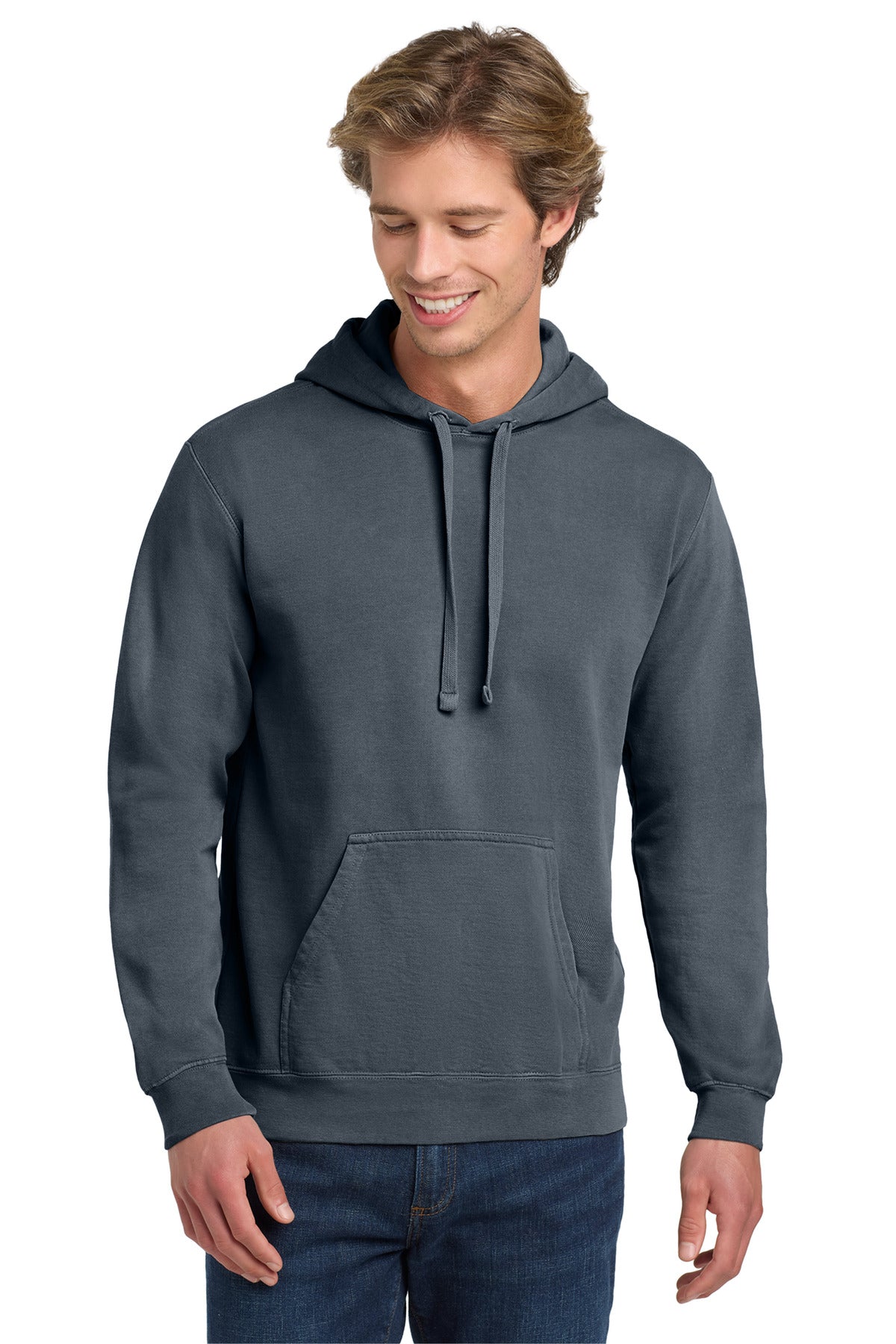 Comfort Colors® Ring Spun Hooded Sweatshirt - Denim - S