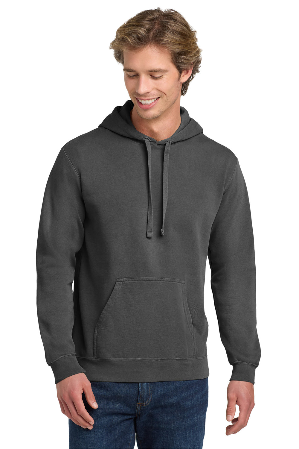 Comfort Colors® Ring Spun Hooded Sweatshirt - Pepper - S