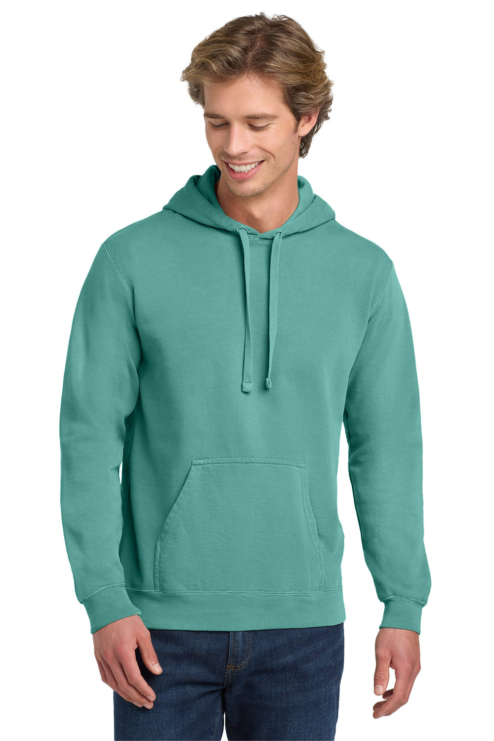 Comfort Colors® Ring Spun Hooded Sweatshirt - Seafoam - S