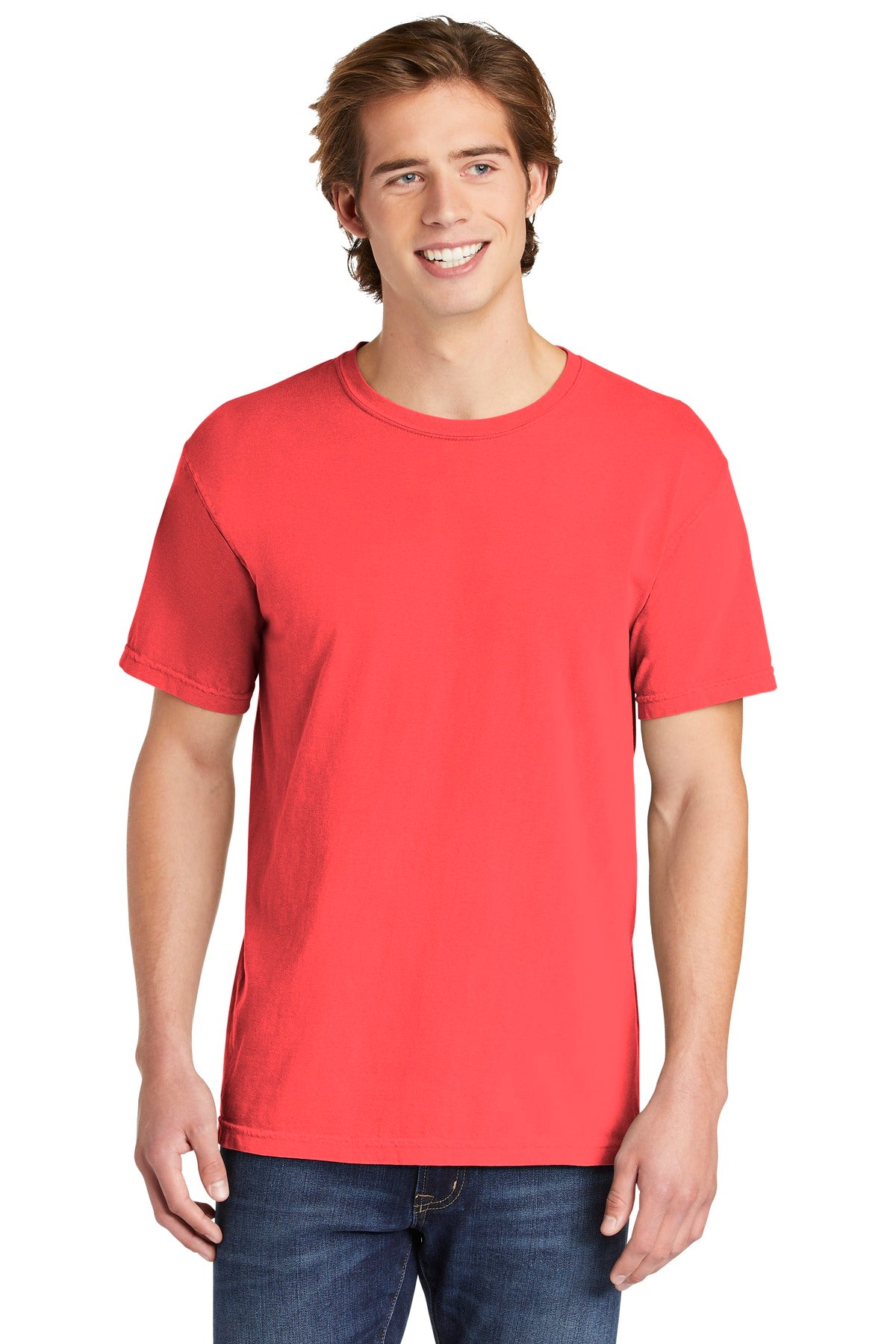 Comfort Colors® Heavyweight Ring Spun Tee - Neon Red Orange - S