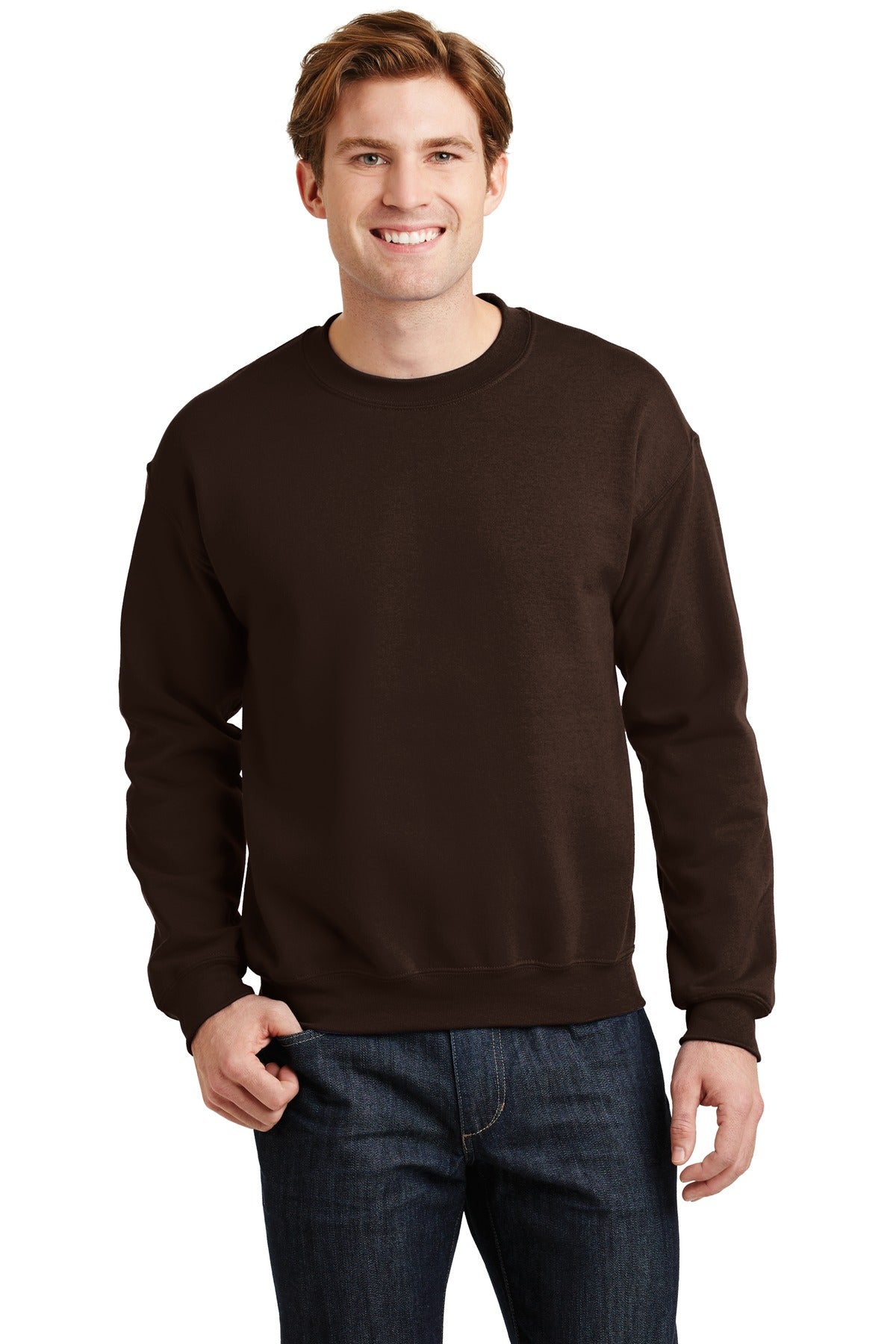 Gildan® Heavy Blend™ Crewneck Sweatshirt - Dark Chocolate - S