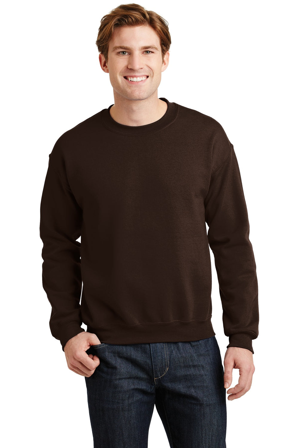 Gildan® Heavy Blend™ Crewneck Sweatshirt - Dark Chocolate - S