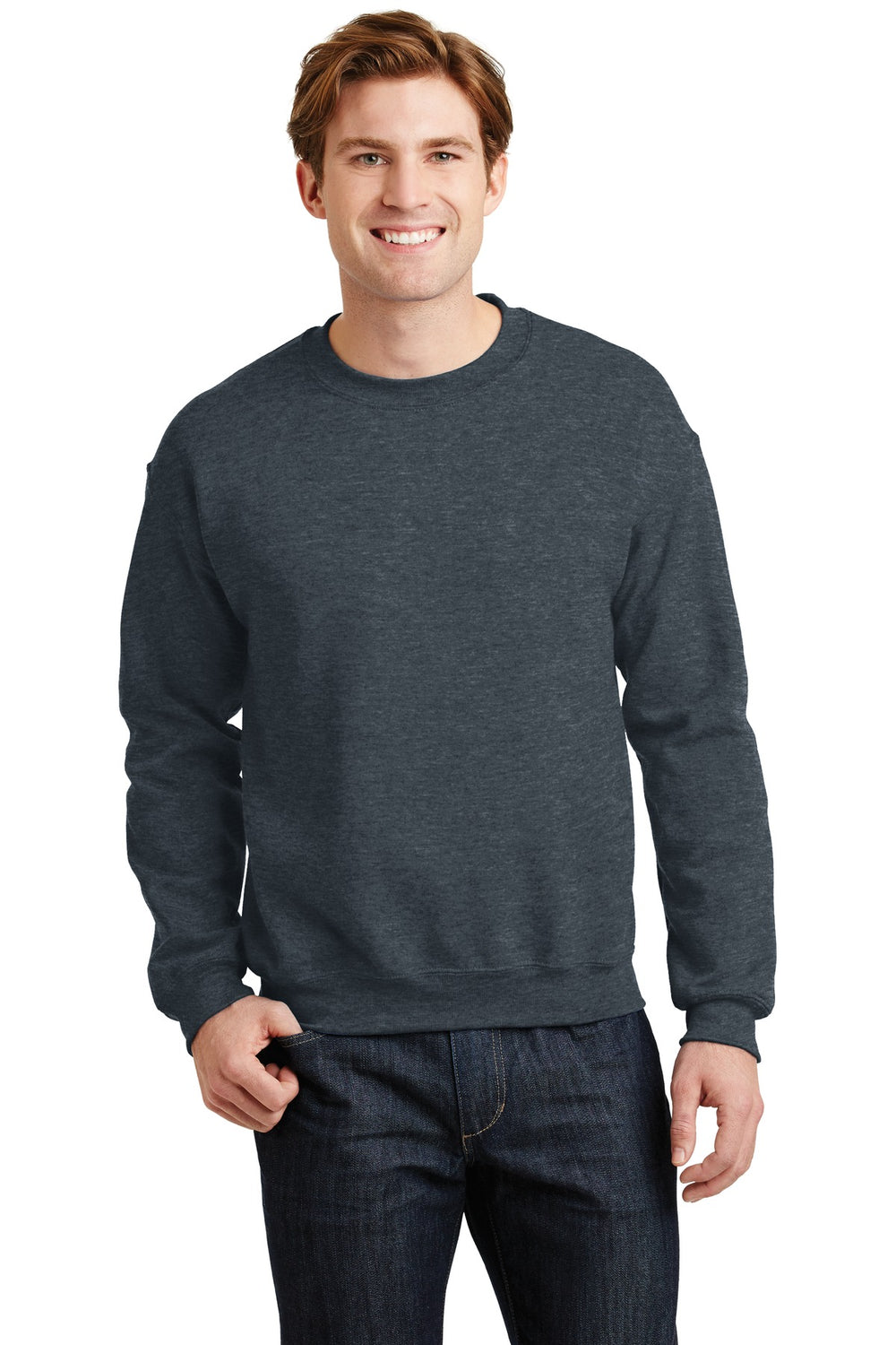 Gildan® Heavy Blend™ Crewneck Sweatshirt - Dark Heather - S