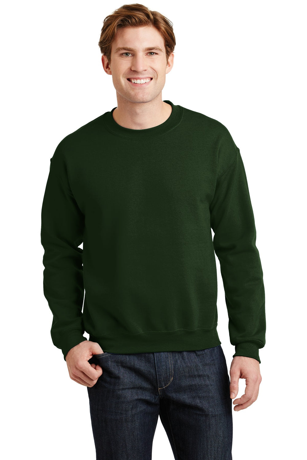 Gildan® Heavy Blend™ Crewneck Sweatshirt - Forest Green - S