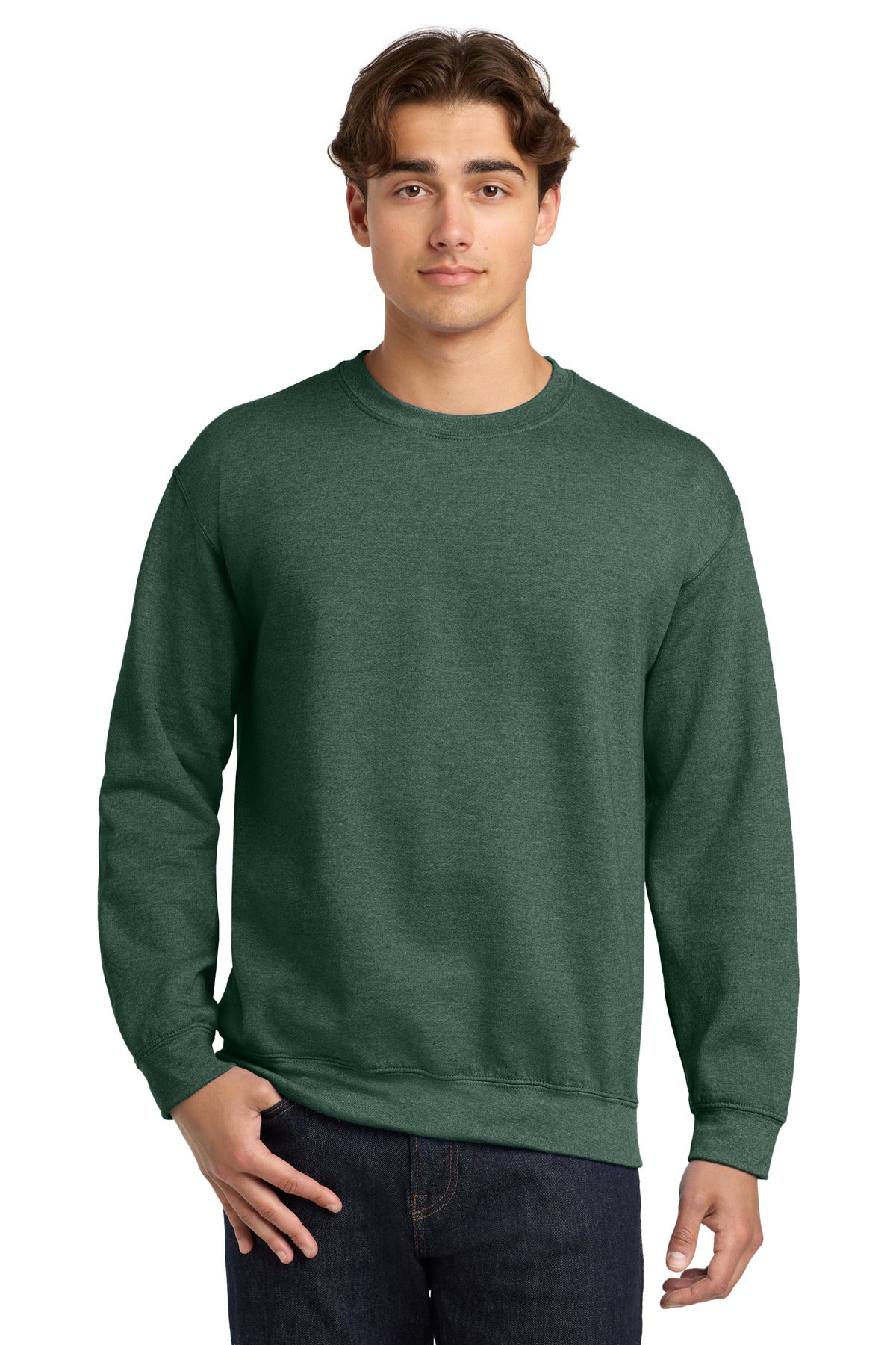 Gildan® Heavy Blend™ Crewneck Sweatshirt - Heather Dark Green - 2XL