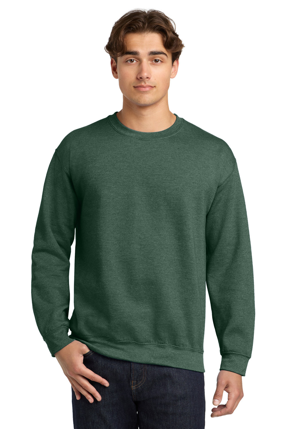 Gildan® Heavy Blend™ Crewneck Sweatshirt - Heather Dark Green - 2XL