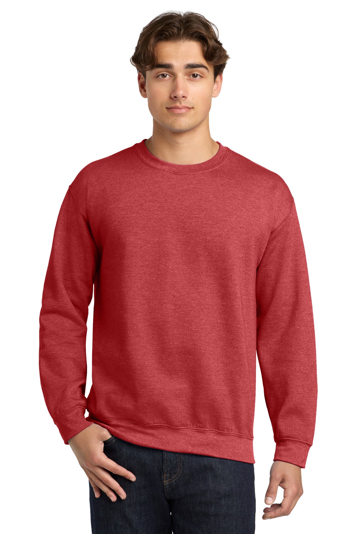 Gildan® Heavy Blend™ Crewneck Sweatshirt - Heather Scarlet Red - 2XL