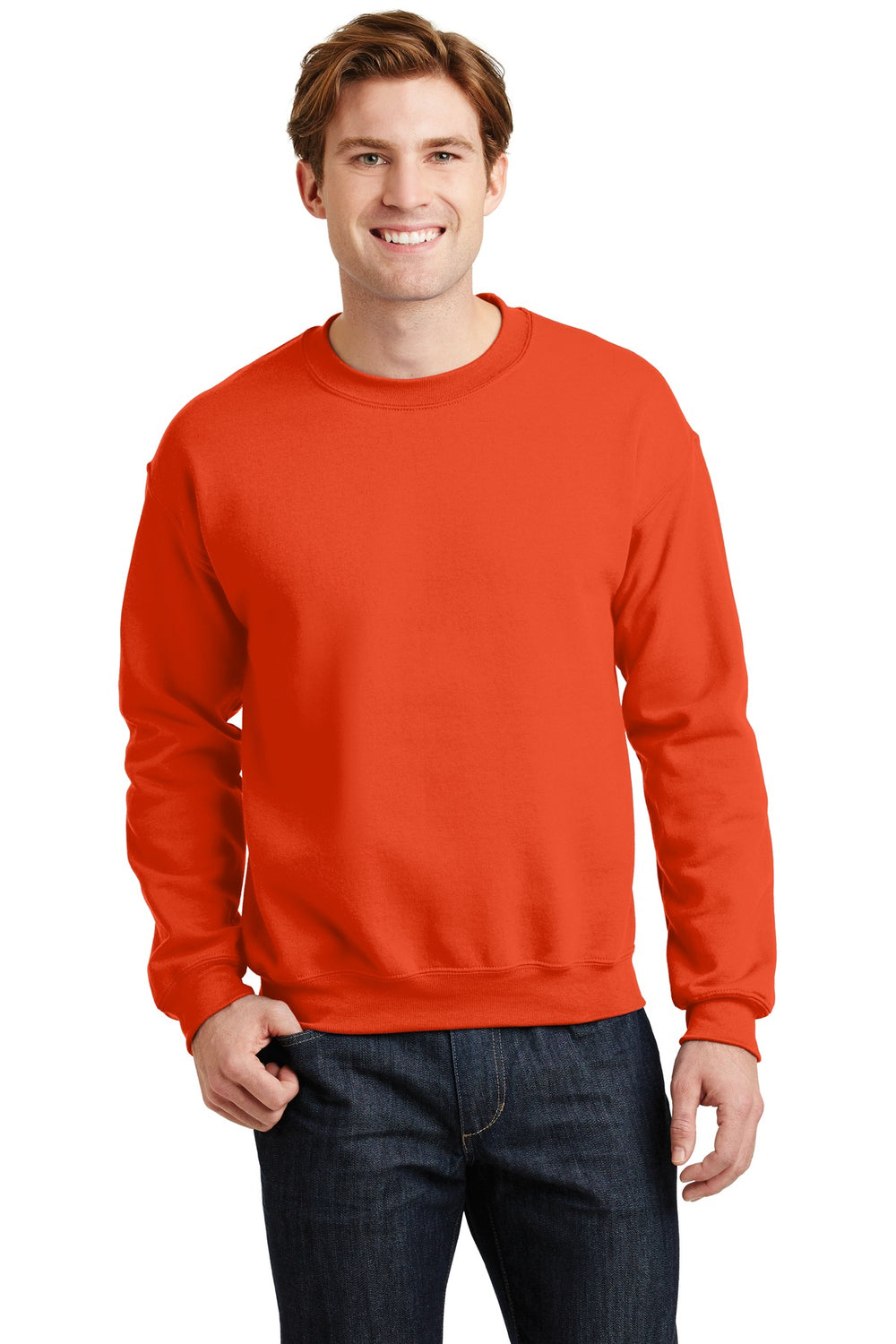 Gildan® Heavy Blend™ Crewneck Sweatshirt - Orange - S