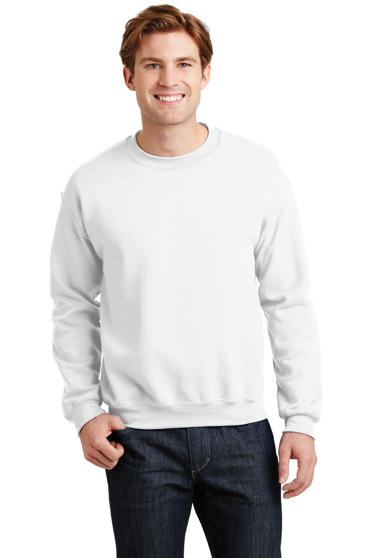 Gildan® Heavy Blend™ Crewneck Sweatshirt - White - S