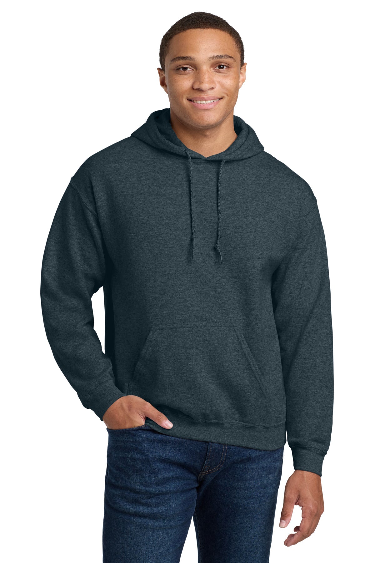 Gildan® Heavy Blend™ Hooded Sweatshirt - Dark Heather - S
