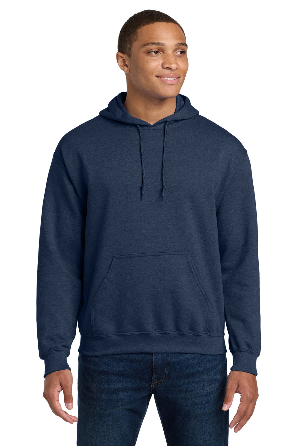 Gildan® Heavy Blend™ Hooded Sweatshirt - Heather Dark Navy - 2XL