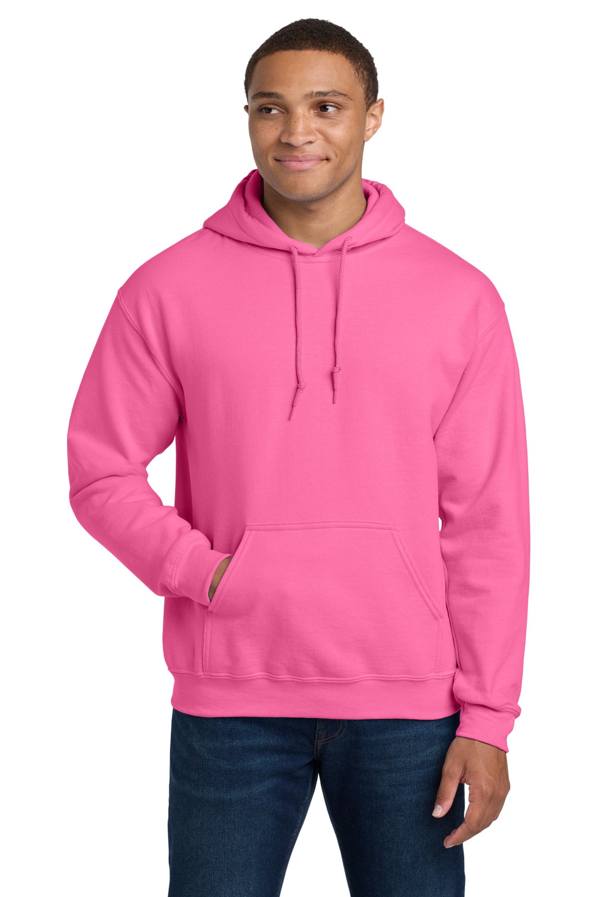 Gildan® Heavy Blend™ Hooded Sweatshirt - Safety Pink - S