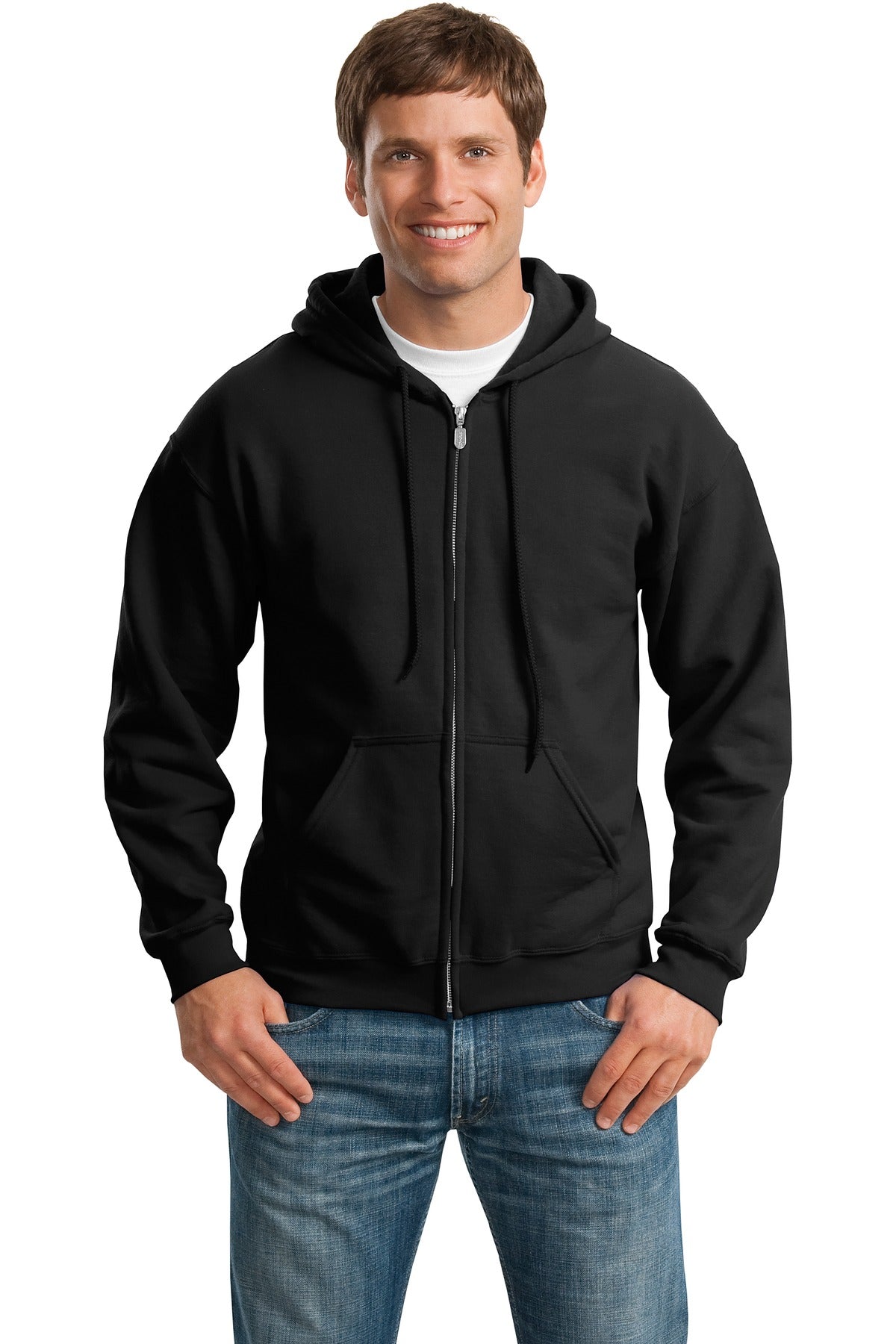 Gildan® Heavy Blend™ Full-Zip Hooded Sweatshirt - Black - S