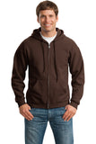 Gildan® Heavy Blend™ Full-Zip Hooded Sweatshirt - Dark Chocolate - S